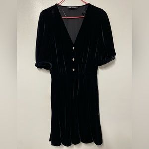 Zara velvet rhinestone dress. Size small. Black. Wore once